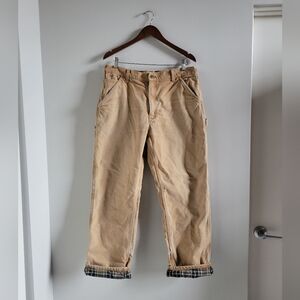 Vintage Carhartt Flannel Lined Carpenter Pants Size 35x30